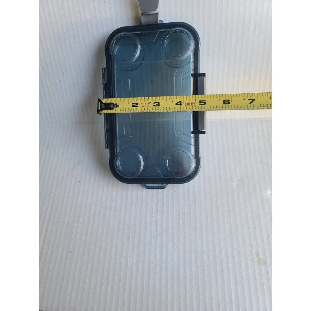 Waterproof Dry Box Translucent‎ Blue Small Utility Case with Latch and Loop EDC
